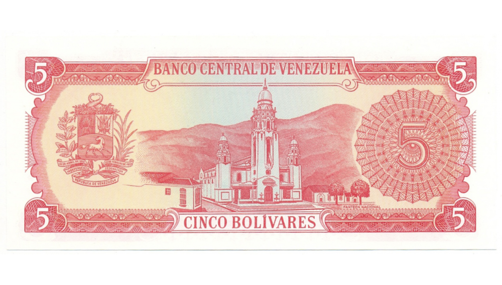 Billete 5 Bolívares 1989 Serial G7  - Numisfila