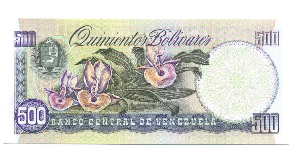 Billete 500 Bolívares 1998 Serial T8  Orquídea  - Numisfila