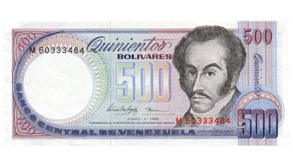 Billete 500 Bolívares 1995 Serial M8 - Orquídea - Numisfila