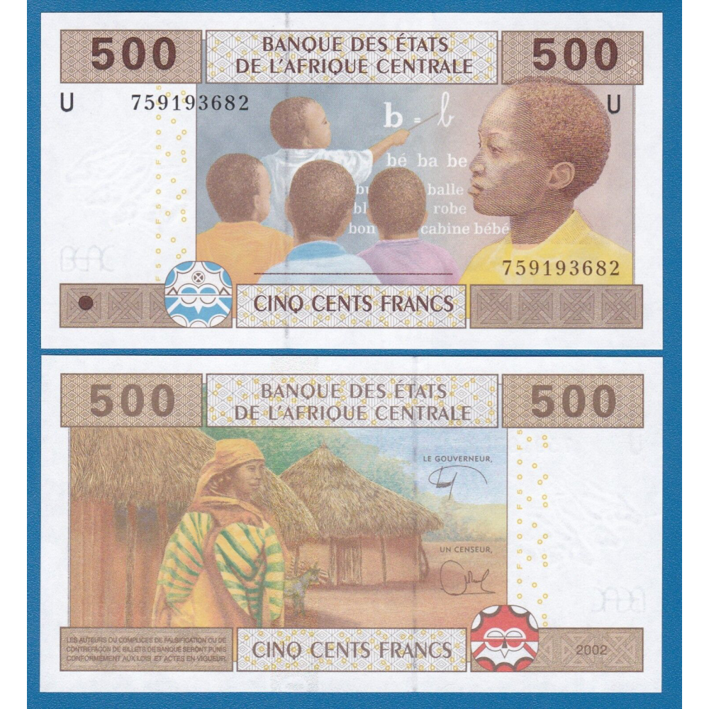 Billete África Central 500 Francs 2002 (2021) Camerún  - Numisfila