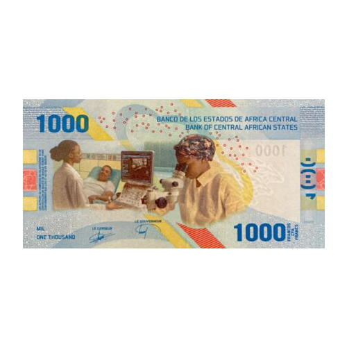 Billete Híbrido Estados de Africa Central 1000 Francs 2020-2022   - Numisfila