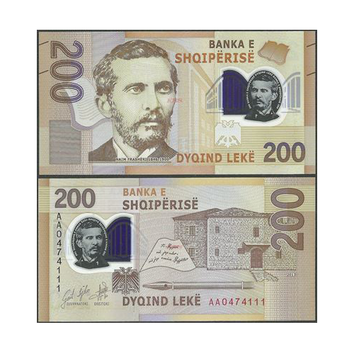 Billete Plástico Albania 200 Leke 2017 (2019)  - Numisfila