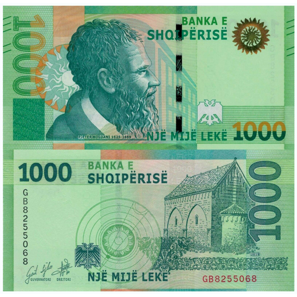 Billete Albania 1.000 Leke 2019  Pjetër Bogdani - Numisfila