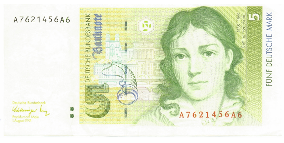 Billete Alemania 5 Mark de 1991 - Numisfila
