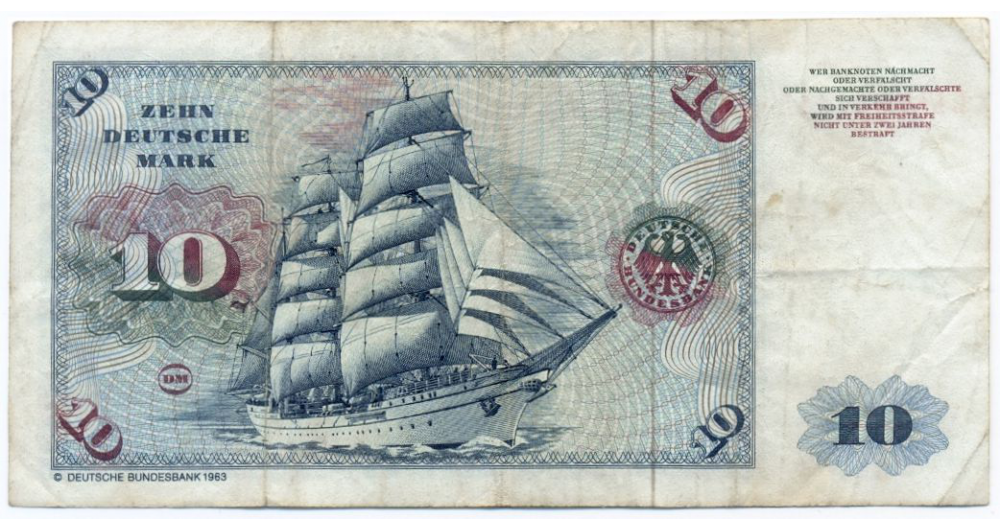 Billete Alemania Rep Federal 10 Mark 1980  - Numisfila