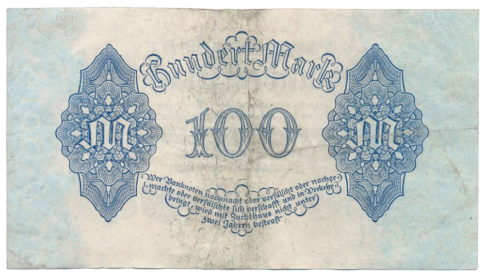 Billete Alemania Weimar 100 Mark 1922  - Numisfila