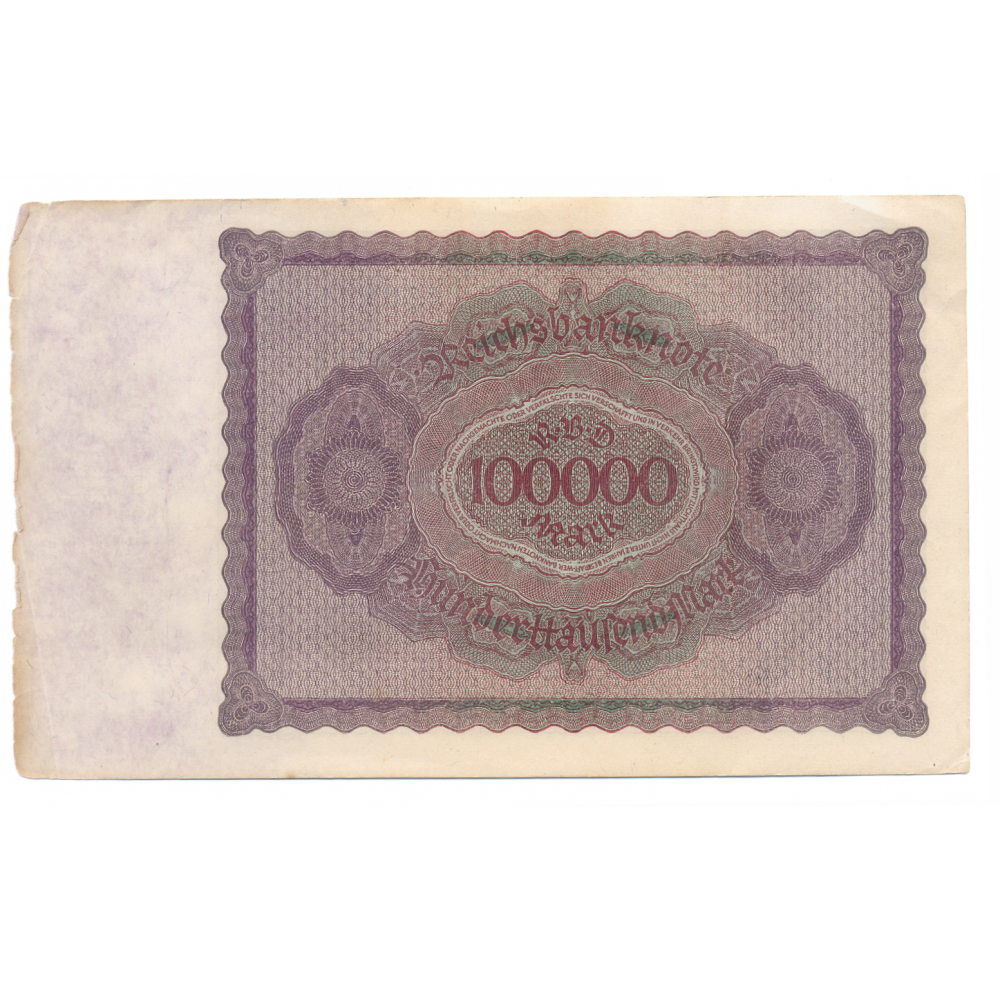 Billete Alemania Weimar 100.000 Mark 1923  El mercader Georg Gisze   - Numisfila