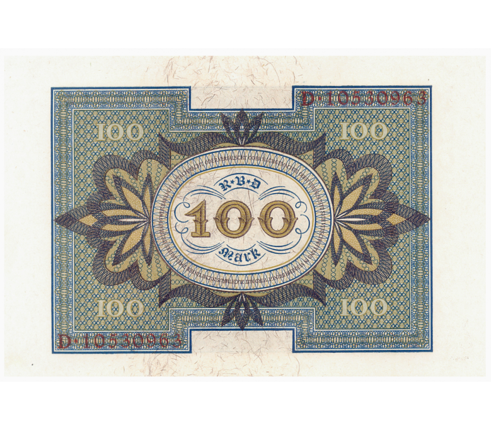 Billete Alemania Weimar 100 Marcos 1920 Jinete de Bamberg  - Numisfila