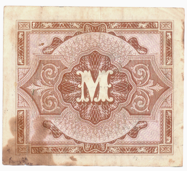 Billete Militar Alemania Período Ocupación Aliada 5 Marcos 1944 M  - Numisfila