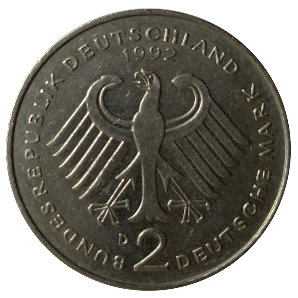 Moneda Alemania 2 Mark 1992  - Numisfila