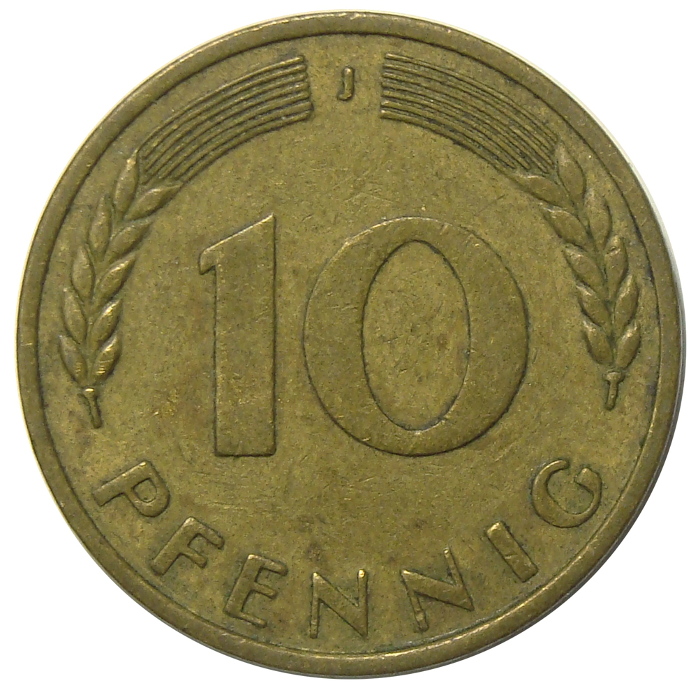 Moneda Alemania Federal 10 Pfennig 1950  - Numisfila