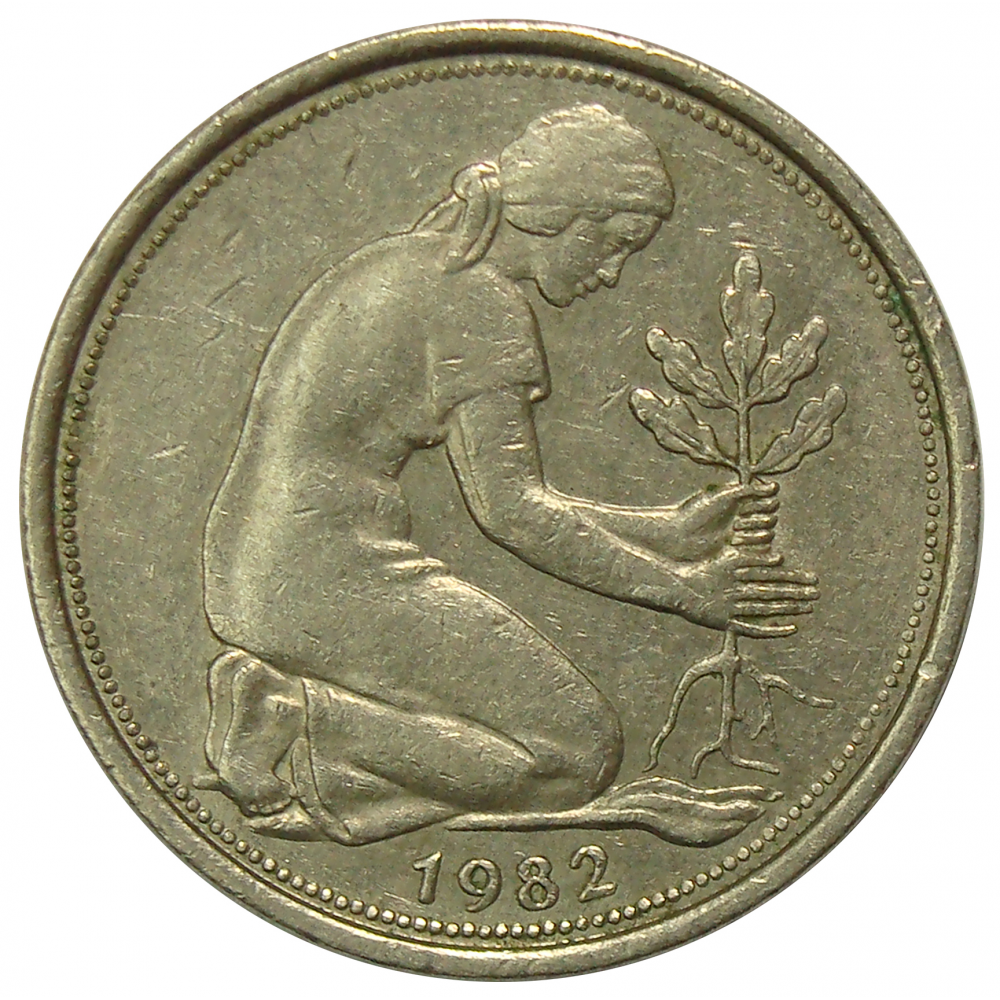 Moneda Alemania Federal 50 Pfennig 1972-1988  - Numisfila