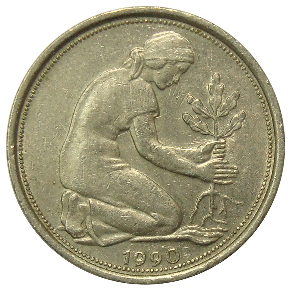 Moneda Alemania Federal 50 Pfennig 1989-2001  - Numisfila