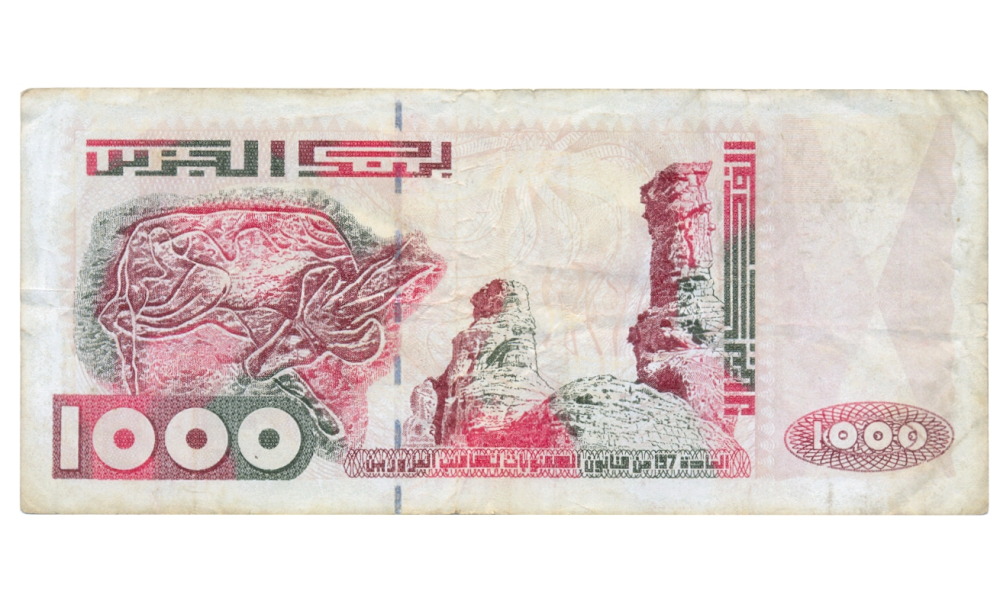 Billete Algeria 1000 Dinars 1998 Ñu Antílope  - Numisfila