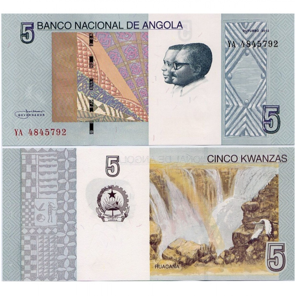 Billete Angola 5 Kwanzas 2012 (2017)  - Numisfila