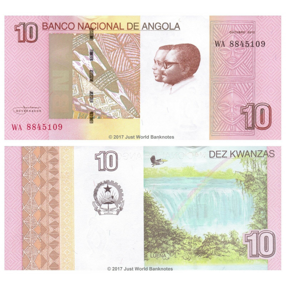 Billete Angola 10 Kwanzas 2012 (2017) - Numisfila
