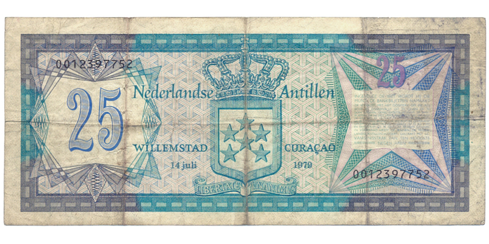 Billete Antillas Holandesas 25 Gulden de 1979 - Numisfila