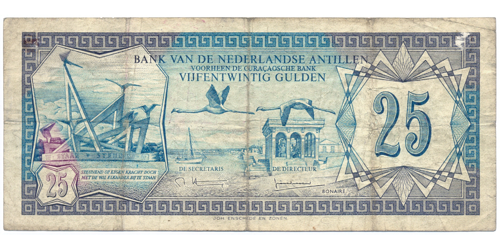 Billete Antillas Holandesas 25 Gulden de 1979  - Numisfila