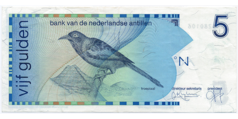 Billete Antillas Holandesas 5 Gulden de 1994  - Numisfila