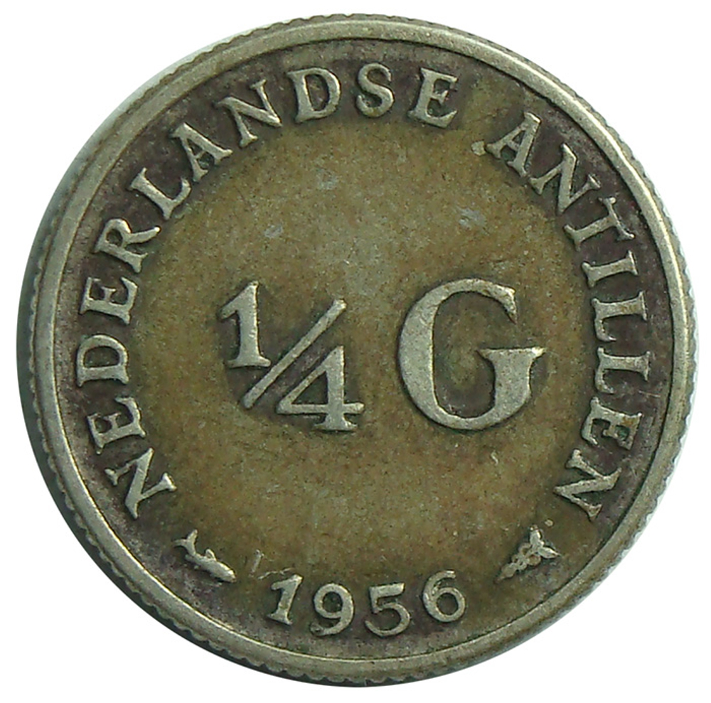 Moneda Antillas Holandesas ¼ Gulden 1954-1970  - Numisfila