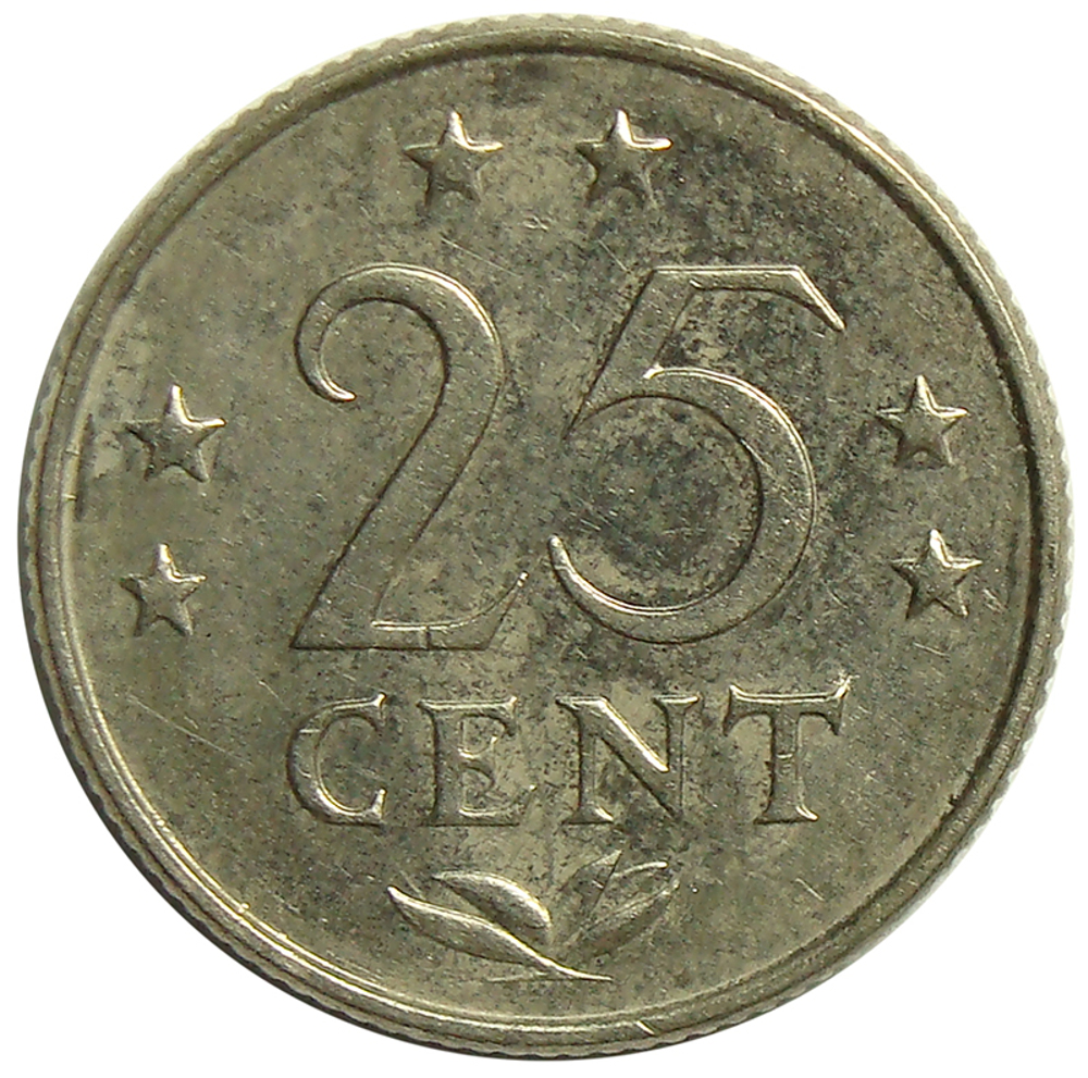 Moneda Antillas Holandesas 25 Centavos 1970-1985  - Numisfila