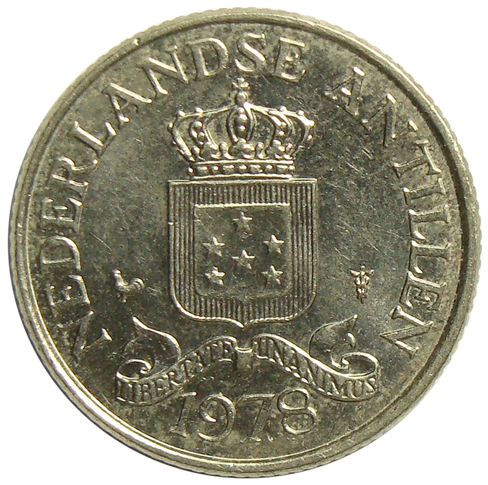Moneda Antillas Holandesas 25 Centavos 1970-1985   - Numisfila