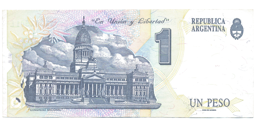 Billete Argentina 1 Peso 1993 - 94 Pellegrini  - Numisfila