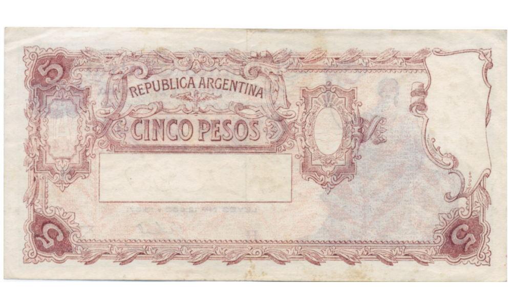 Billete Argentina 5 Pesos 1956   - Numisfila
