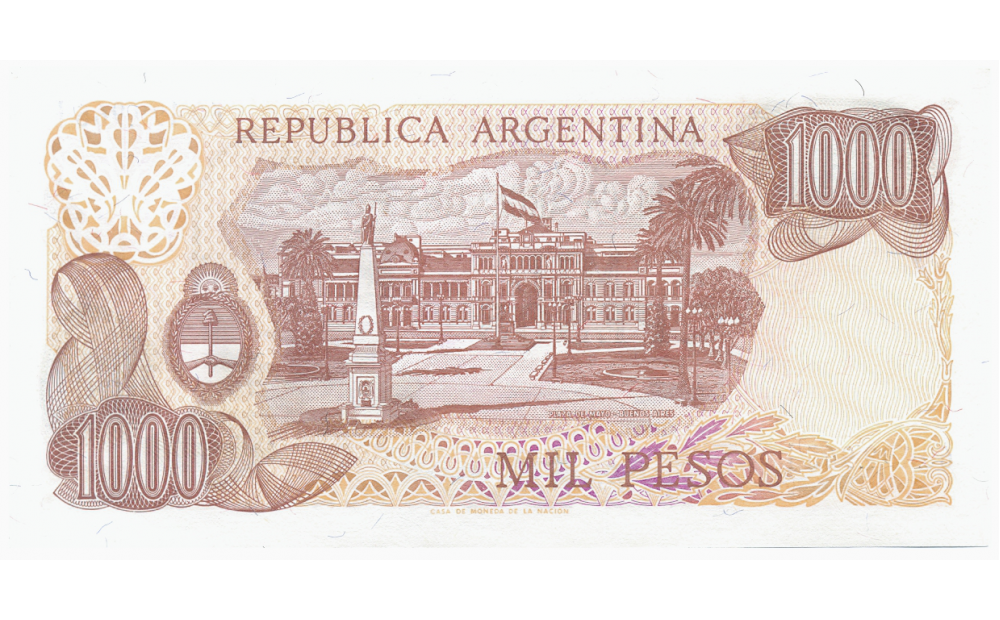 Billete Argentina 1000 Pesos 1982-83 San Martin   - Numisfila