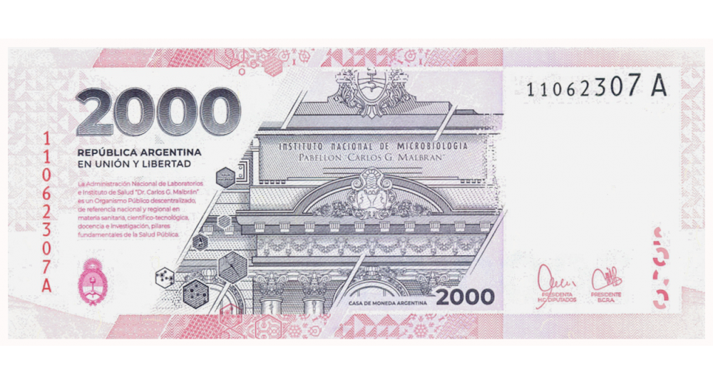 Billete Argentina 2000 Pesos 2023 Conmemorativo   - Numisfila