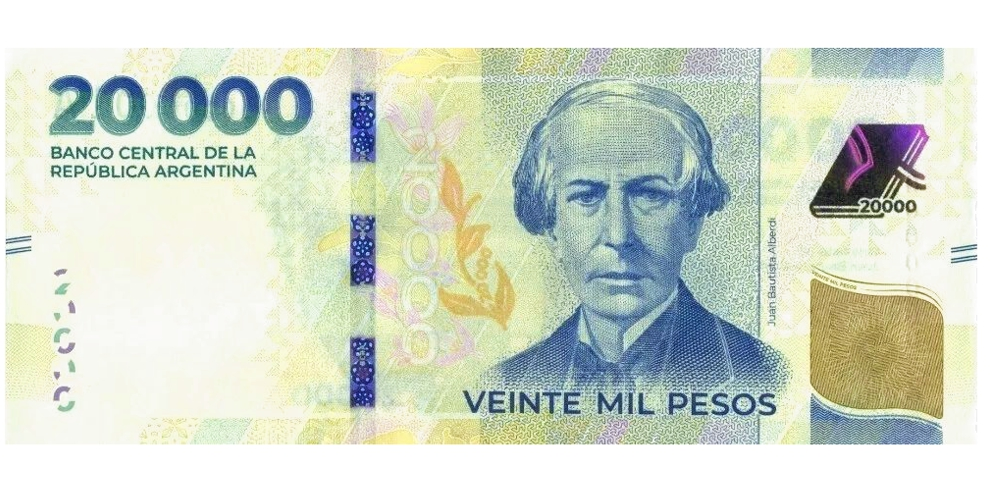 Billete Argentina 20000 Pesos 2024 Juan Bautista Alberdi - Numisfila