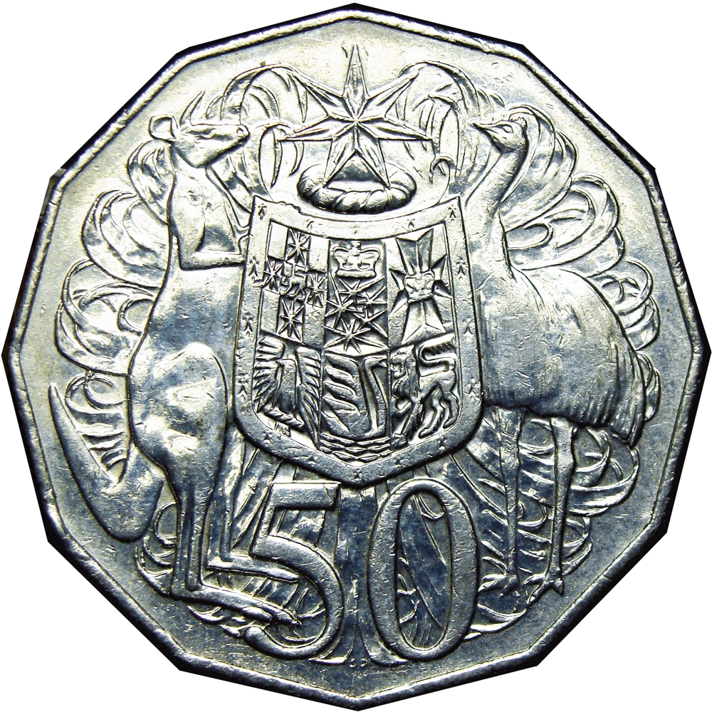 Moneda Australia 50 Centavos 2006 / 2008 Canguro y Emu - Numisfila