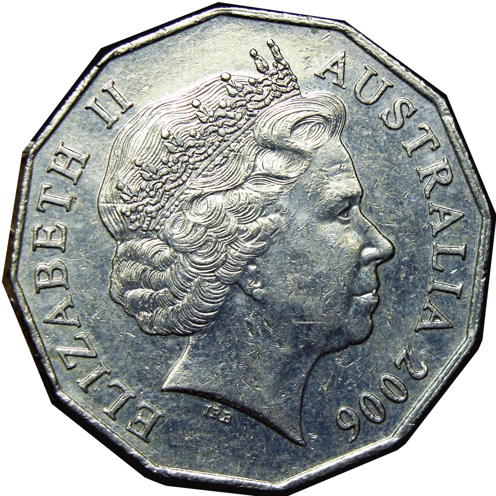 Moneda Australia 50 Centavos 2006 / 2008 Canguro y Emu  - Numisfila