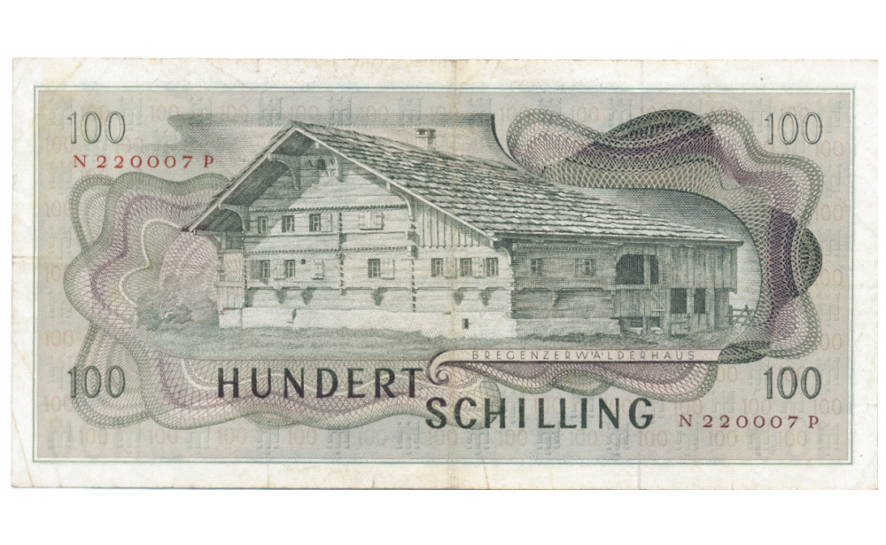 Billete Austria 100 Schilling 1969  - Numisfila