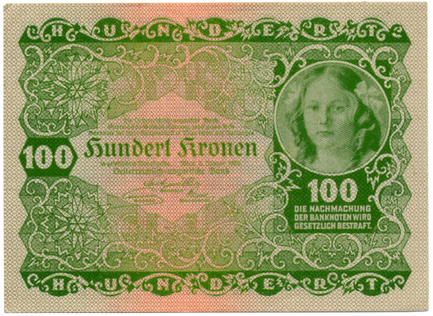 Billete Austria 100 Kronen 1922 Princesa Rohan - Numisfila
