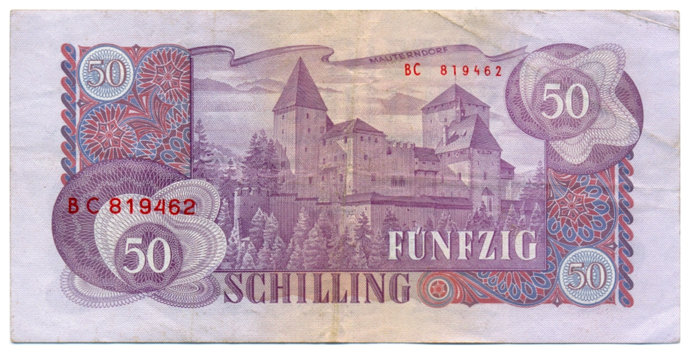 Billete Austria 50 Schilling 1962 - Richard Wettstein  - Numisfila