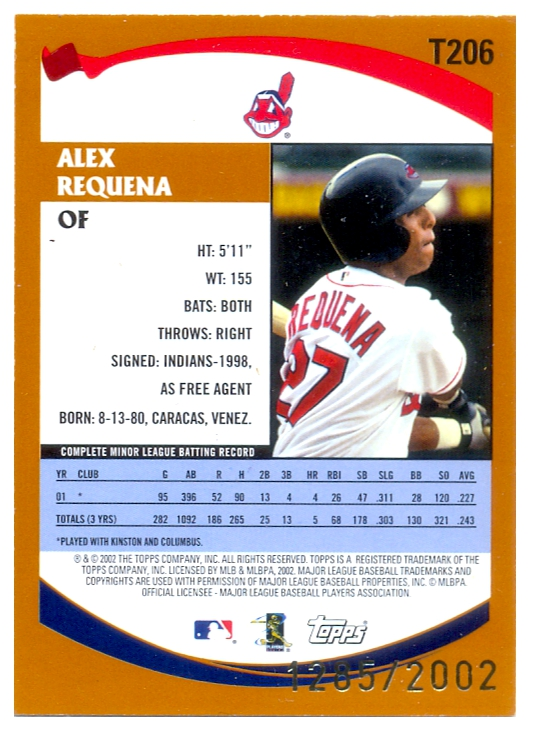 Barajita Alex Requena Topps 2002 # T206  - Numisfila