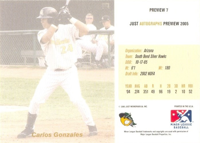 Barajita Carlos González Minors 2005 # P7  - Numisfila