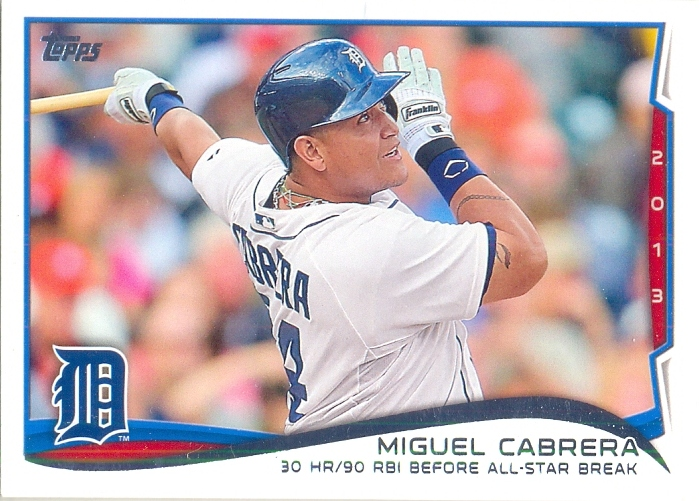 Barajita Miguel Cabrera Topps 2013 # 149 - Numisfila
