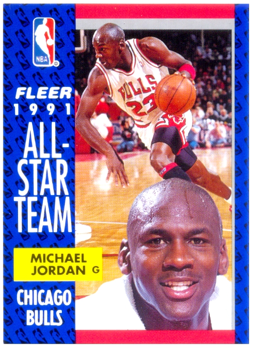 Barajita de Basquet  Michael Jordan Fleer Phila 1991 #211 All-star Team Chicago Bull  - Numisfila