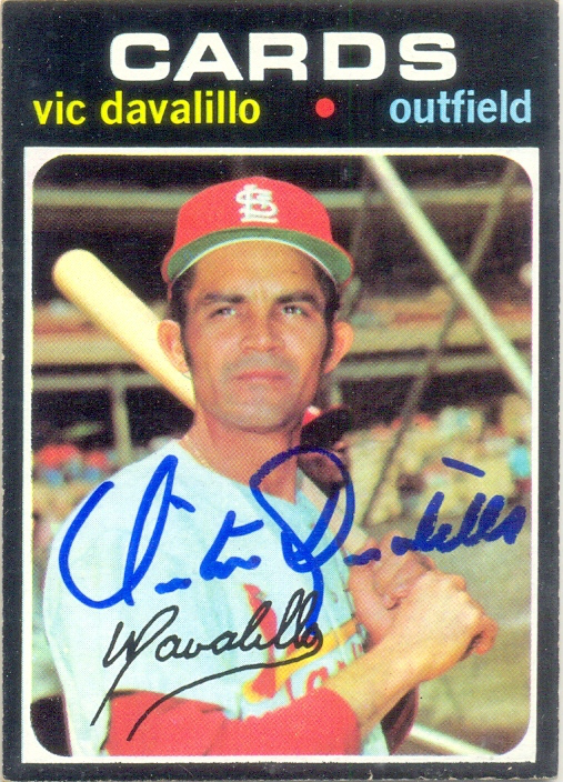 Barajita Autografiada Vic Davalillo Topps 1971 - Numisfila