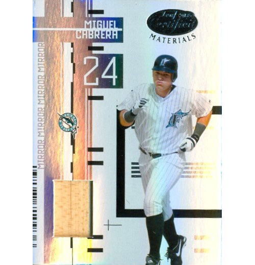 Barajita Miguel Cabrera - Fragmento Bate Leaf 2005  - Numisfila