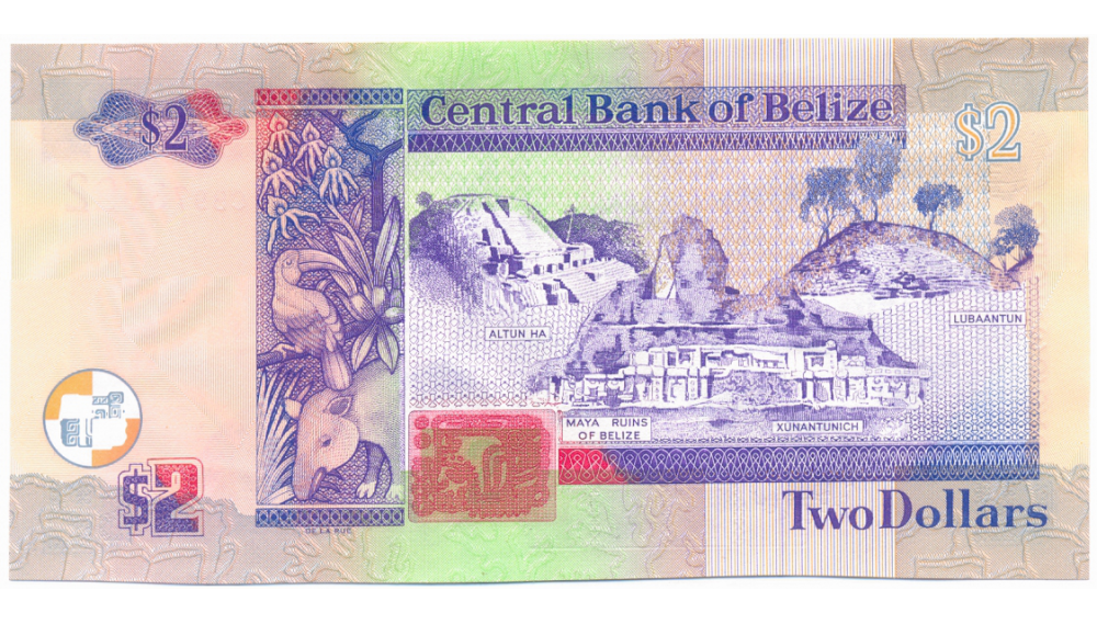 Billete Belice 2 Dolares 1999  - Numisfila