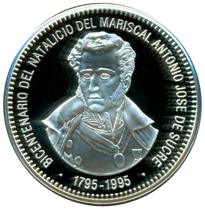 Moneda 1995 Antonio José de Sucre Bicentenario 500 Bolívares  - Numisfila