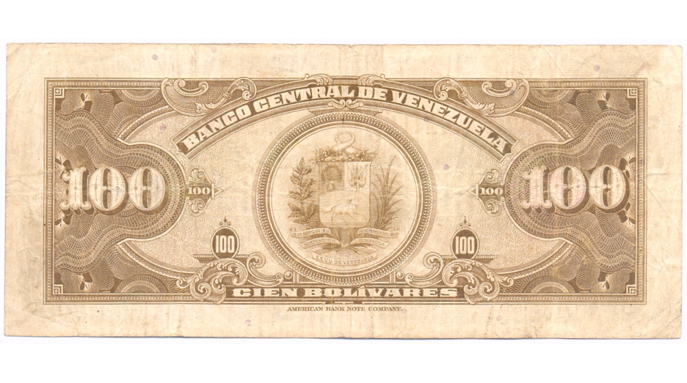 Billete 100 Bolívares Mayo 1947 Serial A2229184  - Numisfila