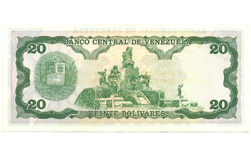 Billete 20 Bolívares 1984 L8 Serial L15786031  - Numisfila