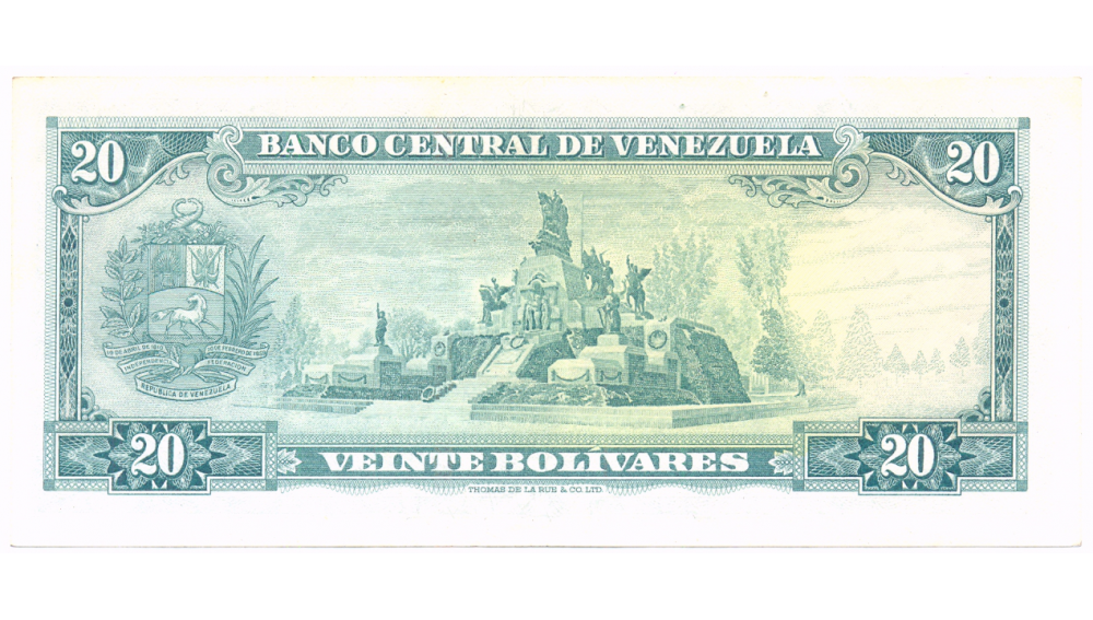 Billete 20 Bolívares Enero 1974 A7 Serial A7574191  - Numisfila