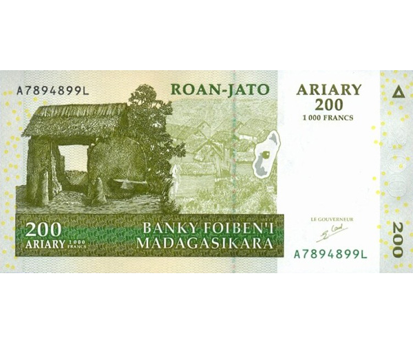 Billete Madagascar 200 Ariary 2004 Alolaos  - Numisfila