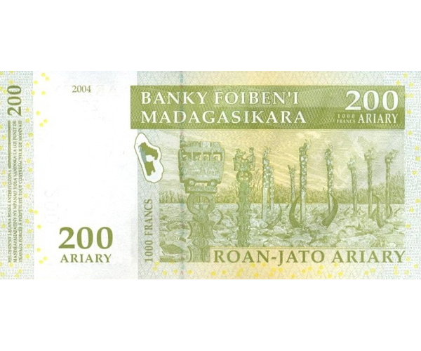 Billete Madagascar 200 Ariary 2004 Alolaos  - Numisfila