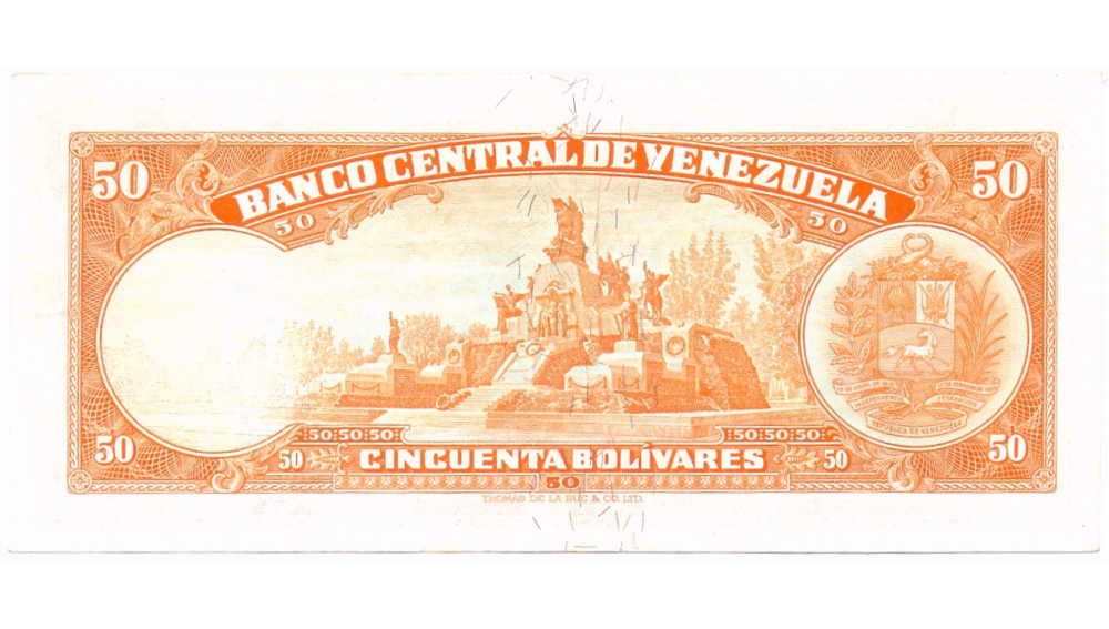 Billete 50 Bs 1969 Q7 Serial Bajo Q0005682  - Numisfila